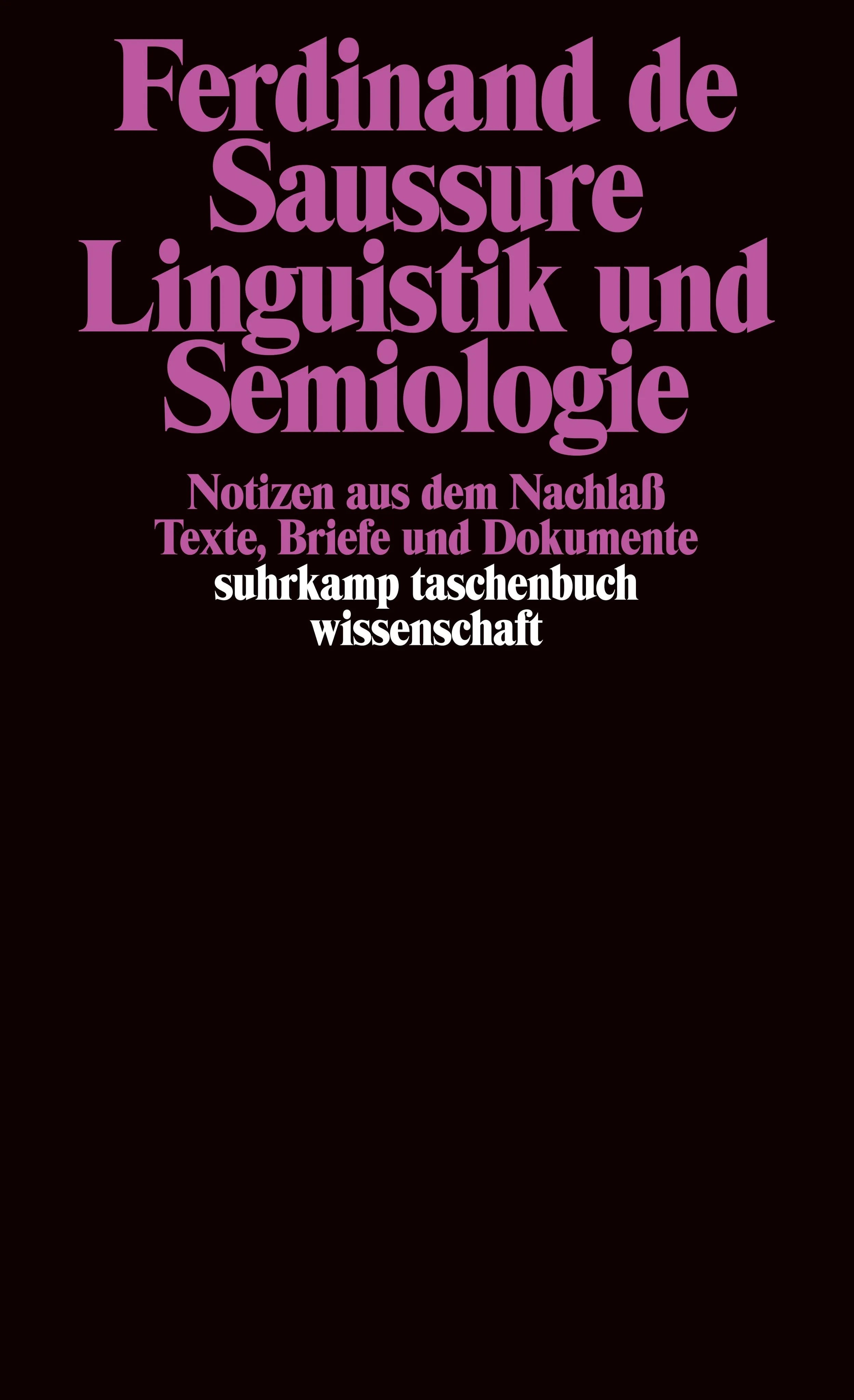 Buchcover von 'Linguistik und Semiologie' - Taschenbuch von Ferdinand Saussure