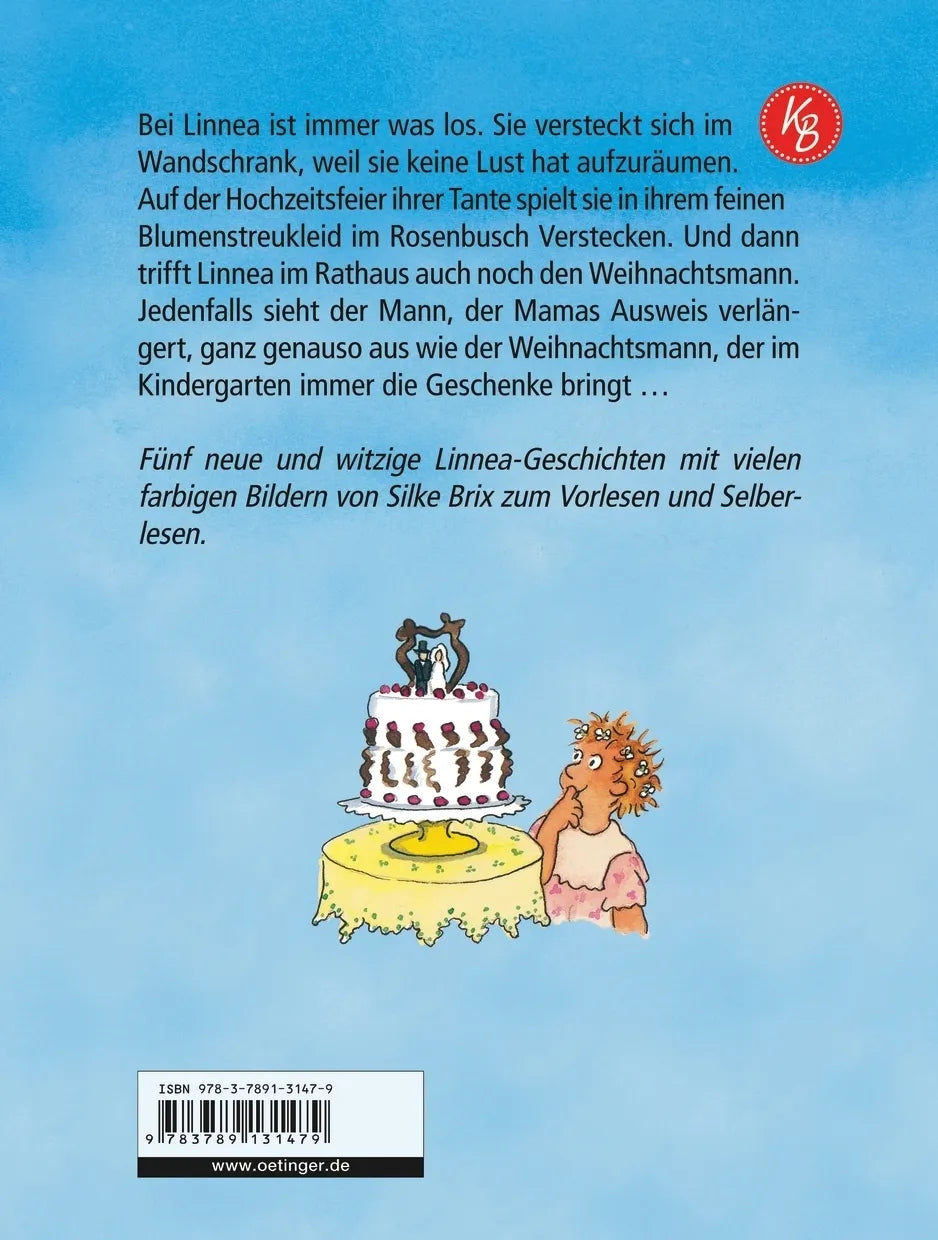 Buchrückseite von 'Linnea macht Sachen' mit Klappentext - Gebundene Ausgabe