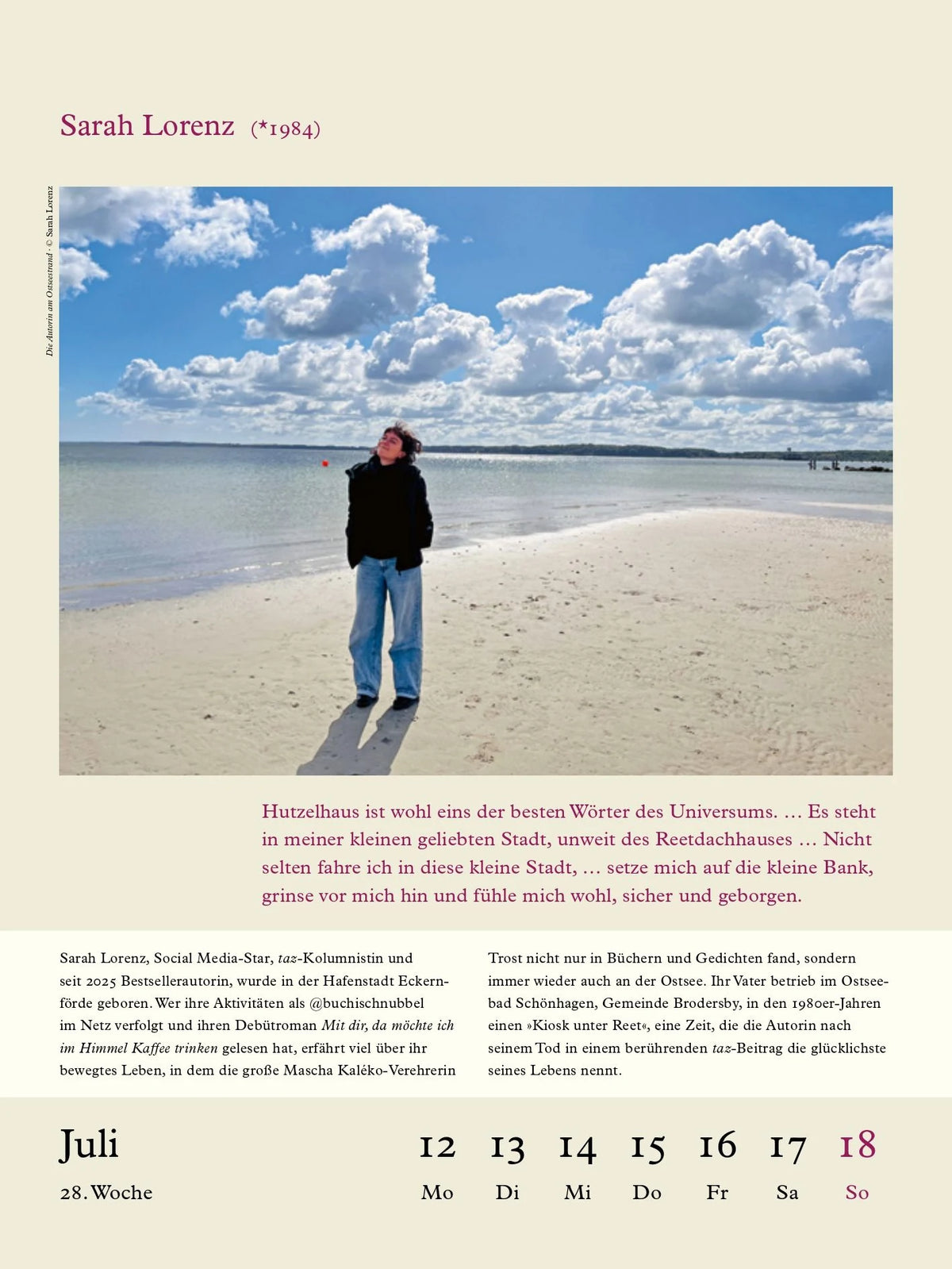Literarische Ostsee Kalender 2027 – Ansicht