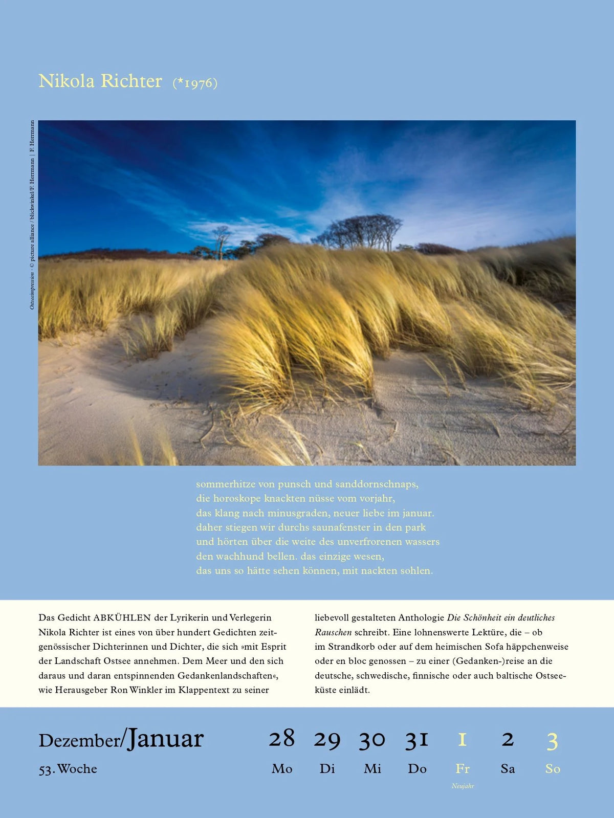 Literarische Ostsee Kalender 2027 – Ansicht