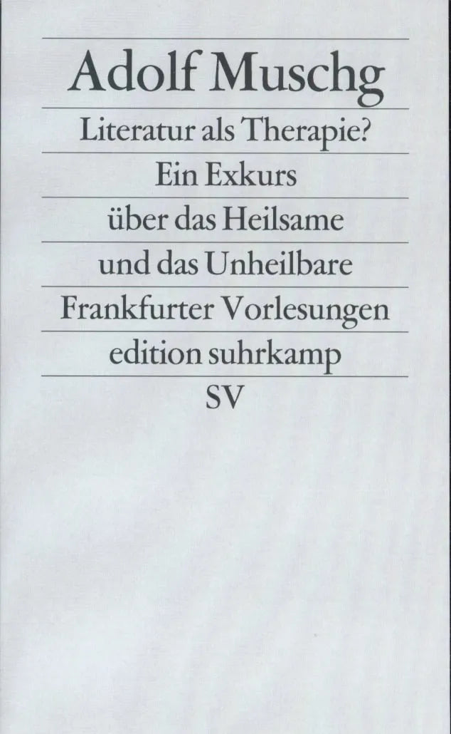 Buchcover von 'Literatur als Therapie?' - Taschenbuch von Adolf Muschg