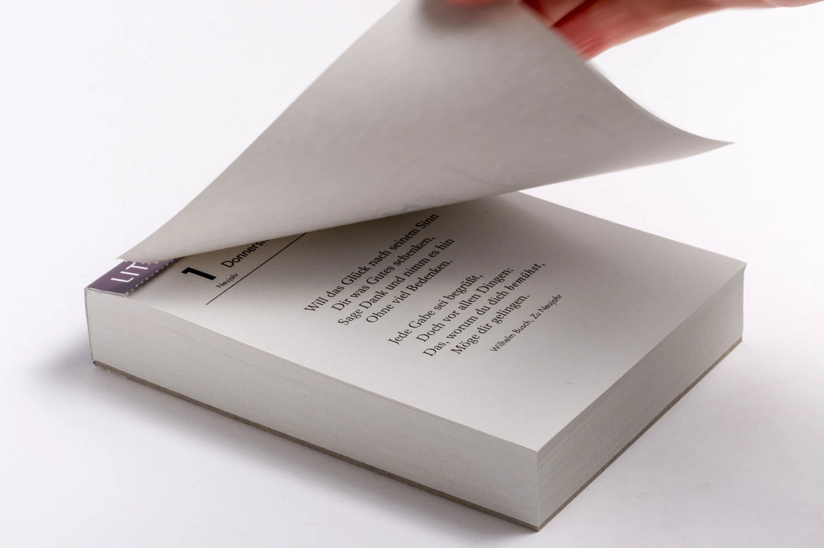 Literaturkalender 2027. Tageskalender – Ansicht