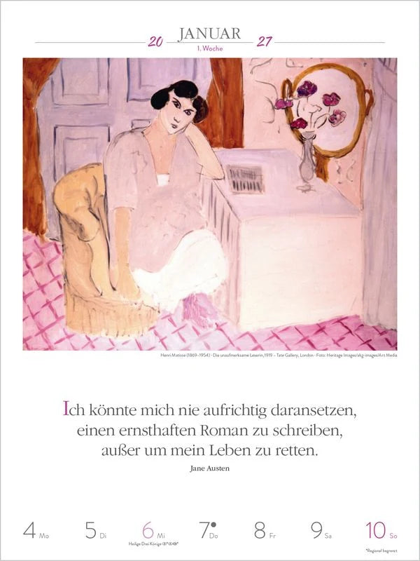 Literaturkalender Frauen lieben Lesen 2027 – Ansicht