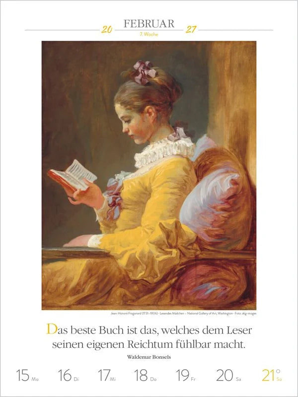 Literaturkalender Frauen lieben Lesen 2027 – Ansicht