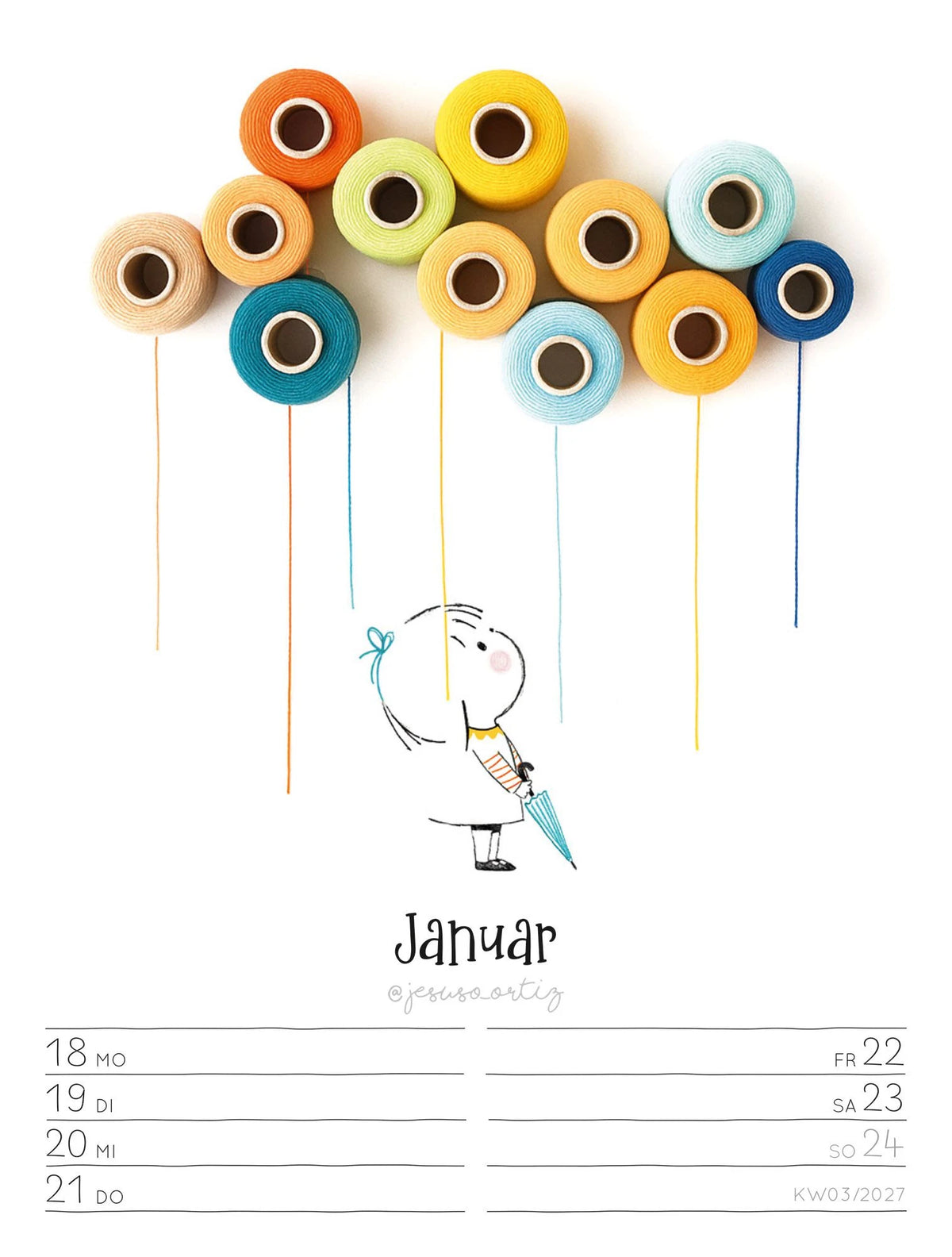 Little Dreams Wochenplaner Kalender 2027 – Ansicht