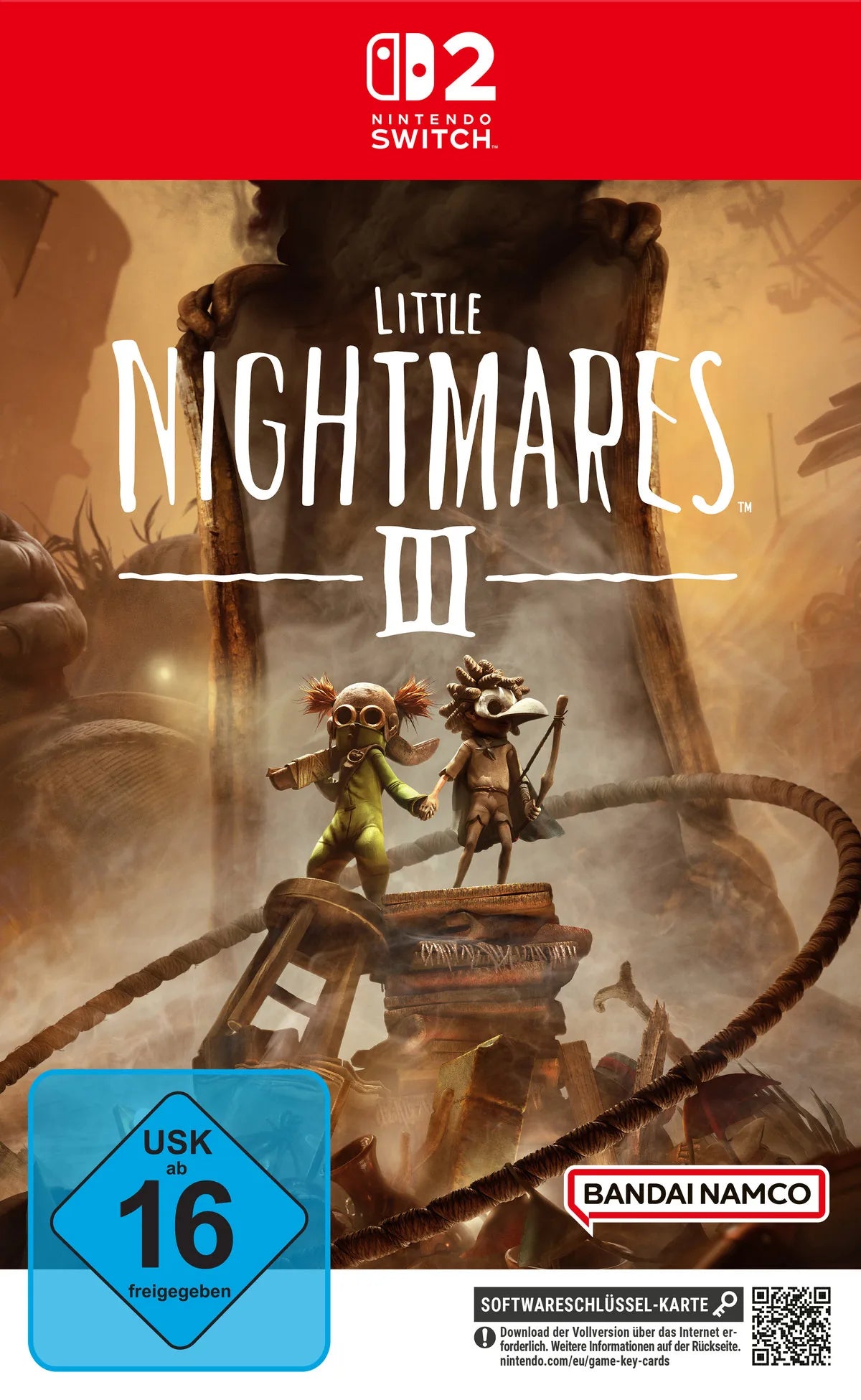 Cover: Little Nightmares III für Nintendo Switch 2. Publisher: Bandai Namco Entertainment Germany