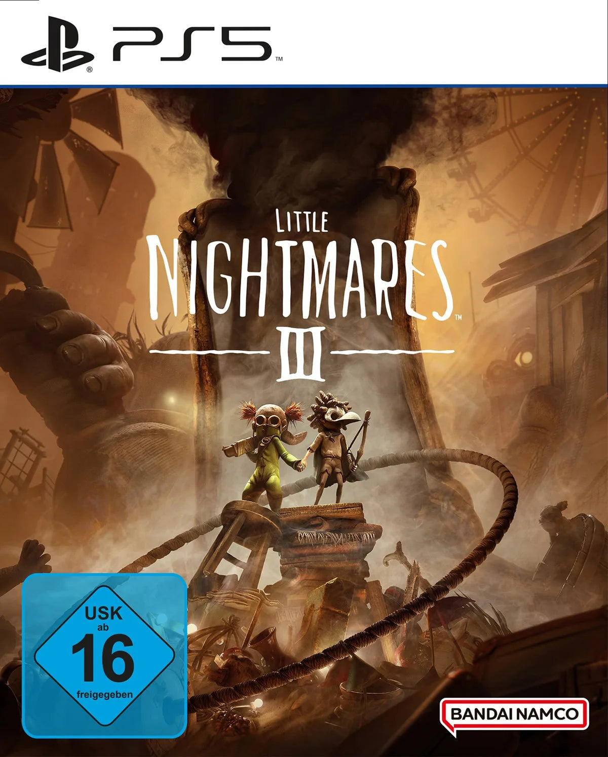 Cover: Little Nightmares III für Playstation 5. Publisher: Bandai Namco Entertainment Germany