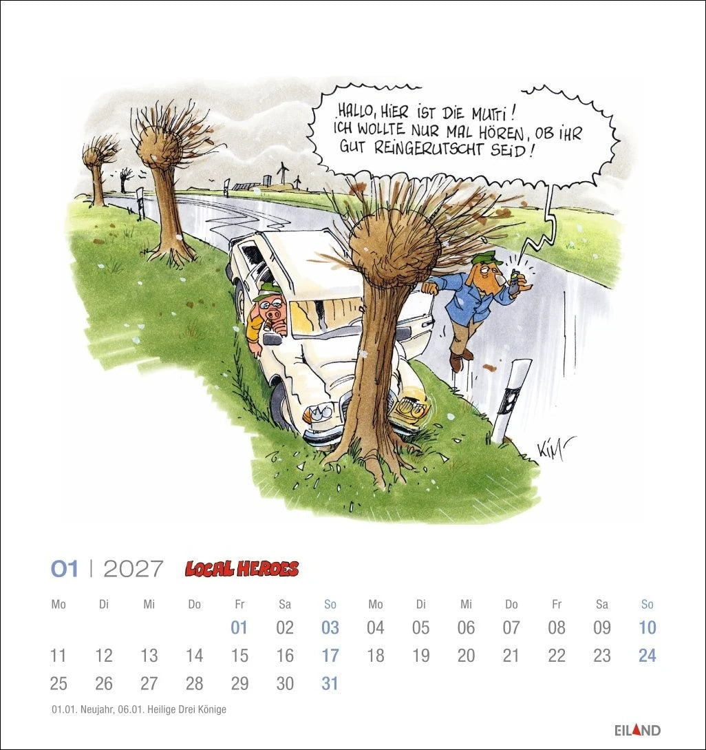 Local Heroes Postkartenkalender 2027 - Vom Leben hinter´m Deich – Ansicht
