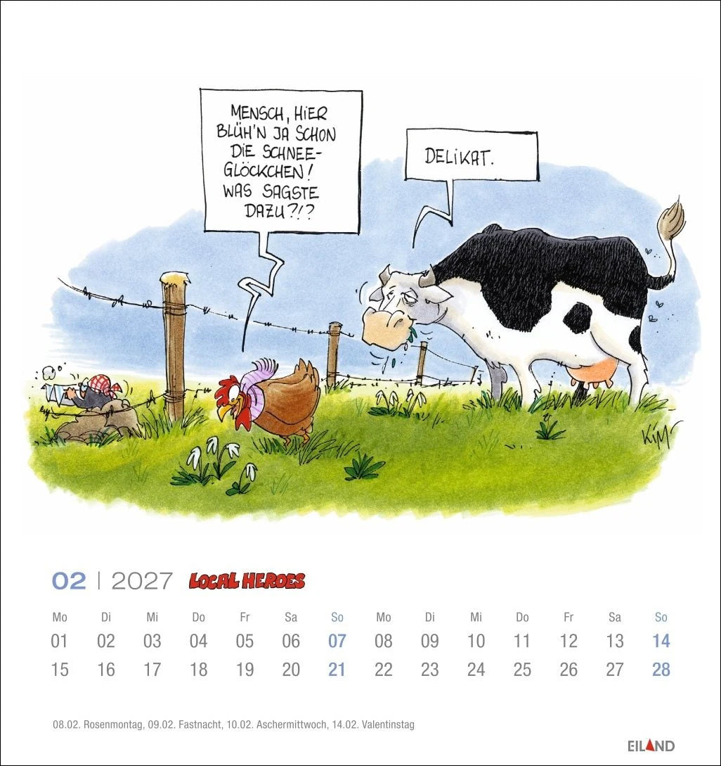 Local Heroes Postkartenkalender 2027 - Vom Leben hinter´m Deich – Ansicht