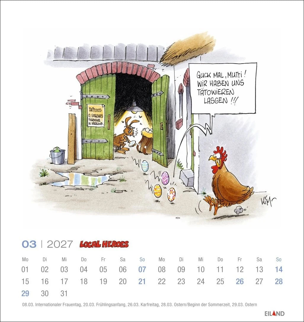 Local Heroes Postkartenkalender 2027 - Vom Leben hinter´m Deich – Ansicht