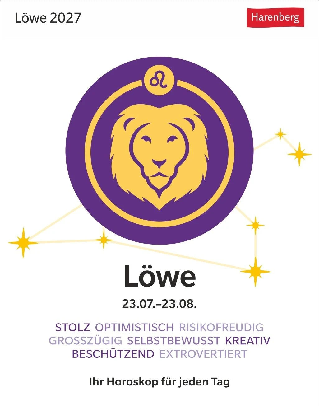 Tischkalender: Löwe Sternzeichenkalender 2027 - Tagesabreißkalender - Ihr Horoskop für jeden Tag
