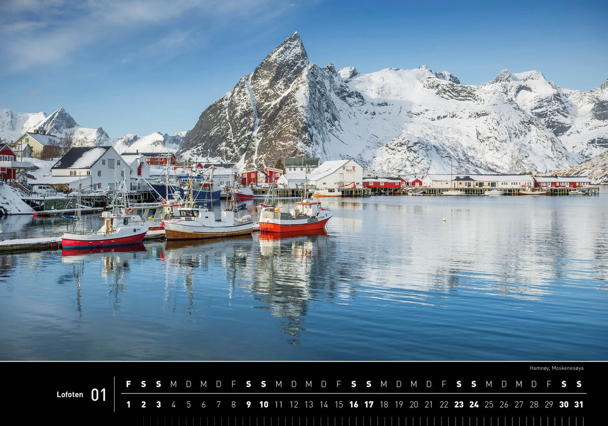 Lofoten Premiumkalender 2027 – Ansicht