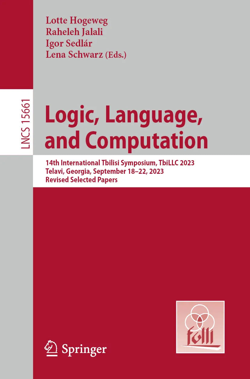 Cover: Logic, Language, and Computation (E-Book)