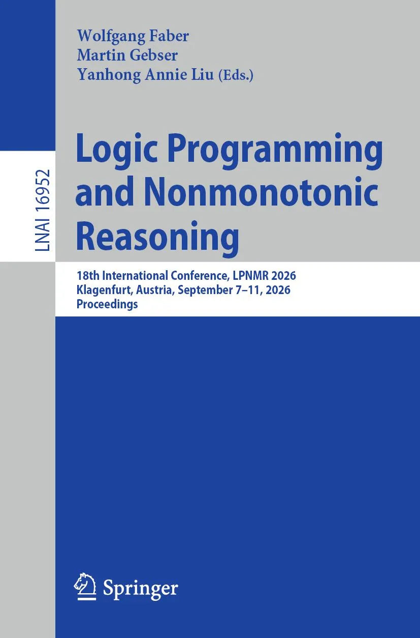 Cover: Logic Programming and Nonmonotonic Reasoning (E-Book) von Wolfgang Faber