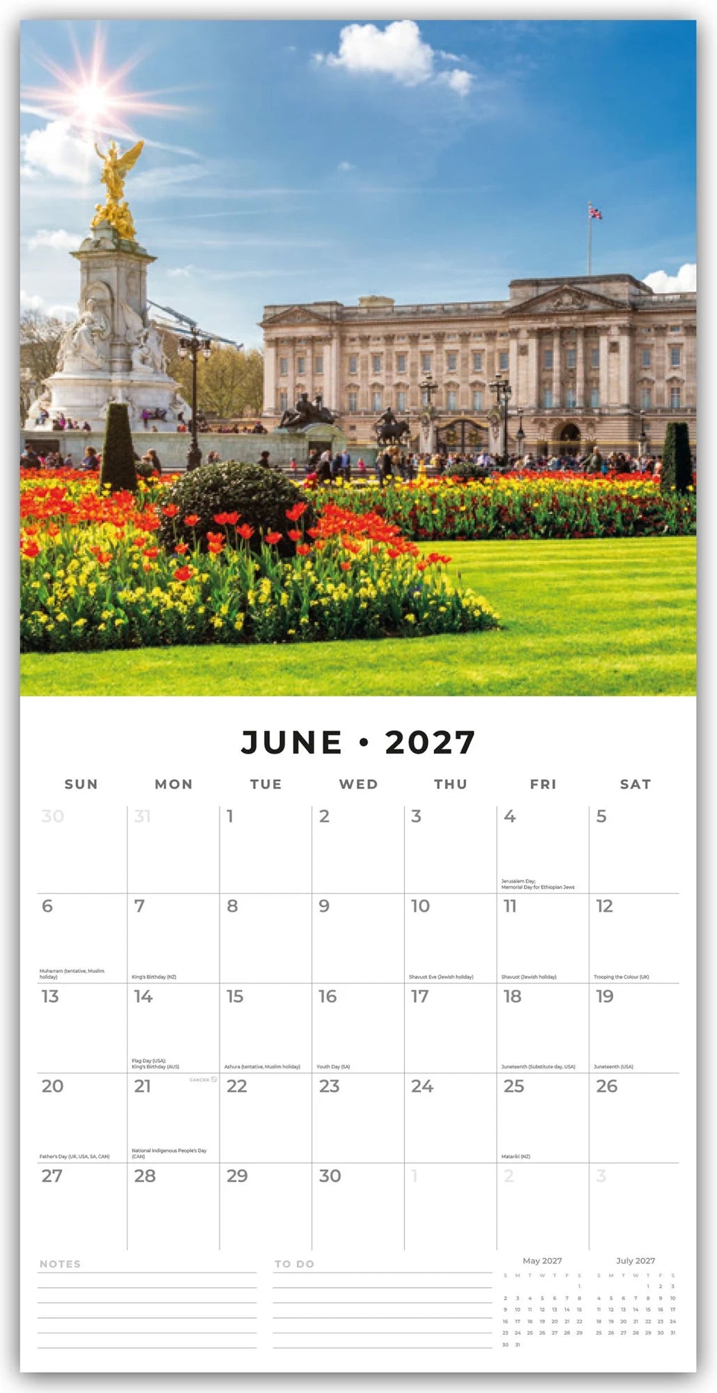 London 2027 – 16-Monatskalender – Ansicht