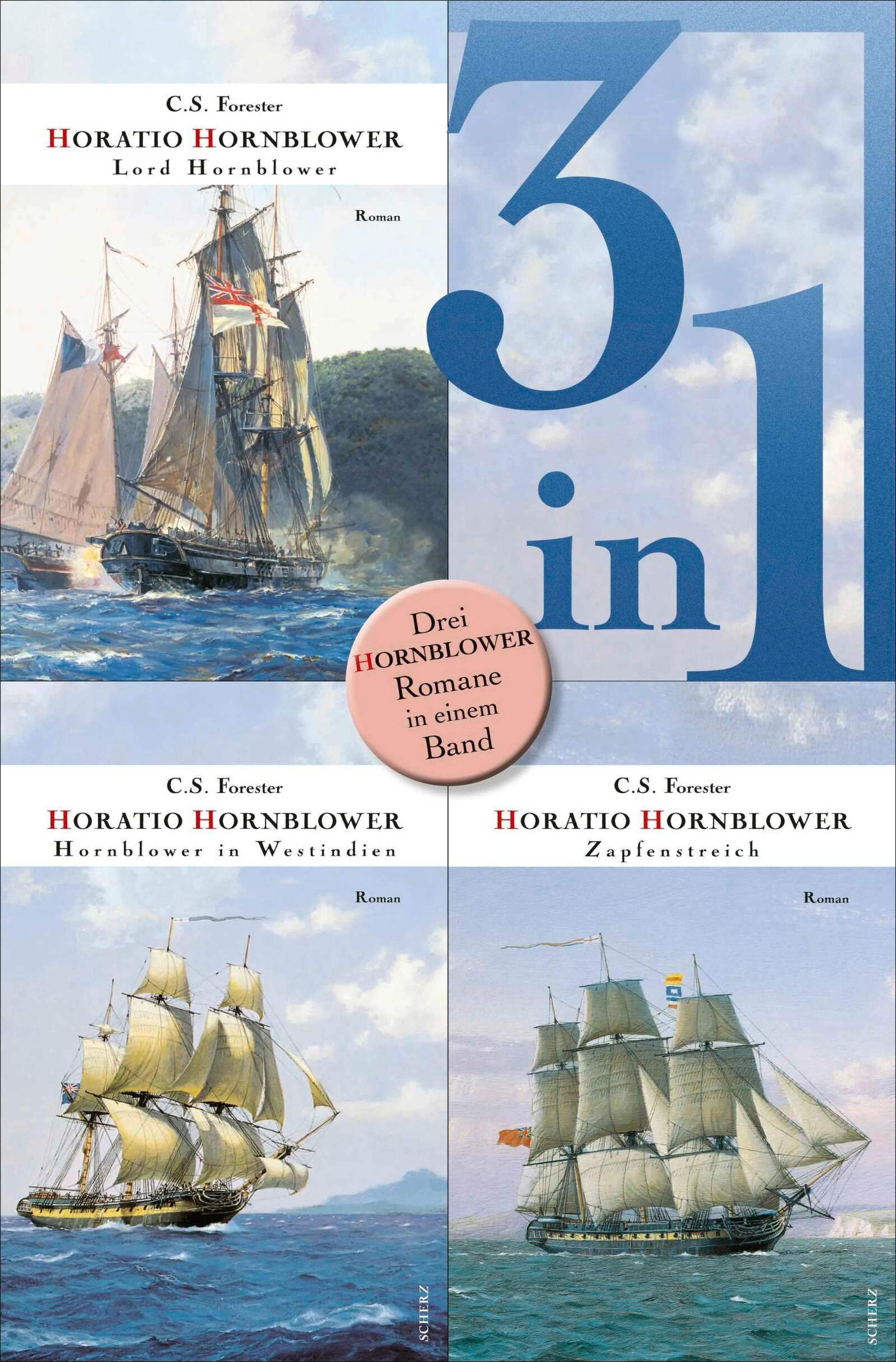 Cover: Lord Hornblower / Hornblower in Westindien / Zapfenstreich - Drei Romane in einem Band (E-Book) von C. S. Forester