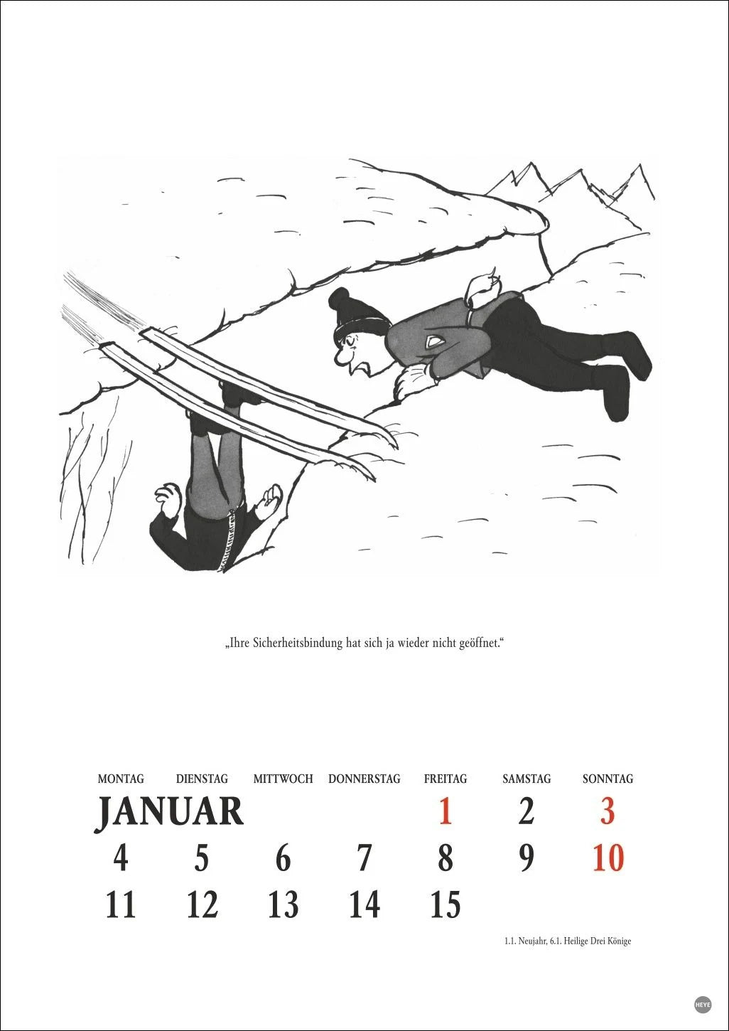 Loriot Heile Welt Halbmonatskalender 2027 – Ansicht