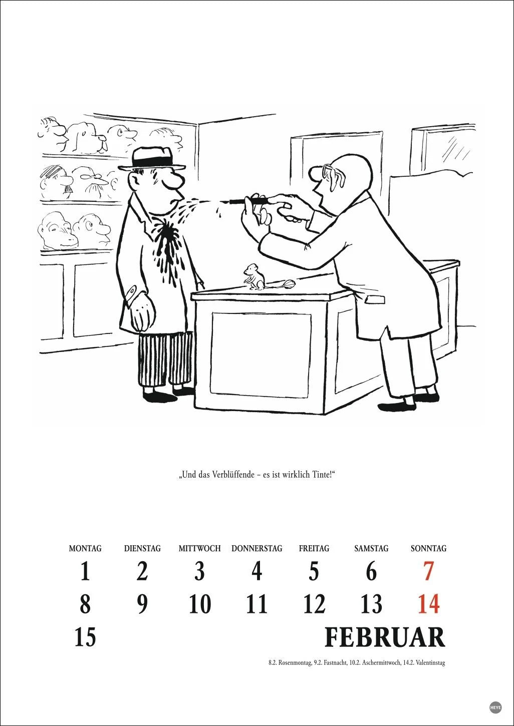Loriot Heile Welt Halbmonatskalender 2027 – Ansicht