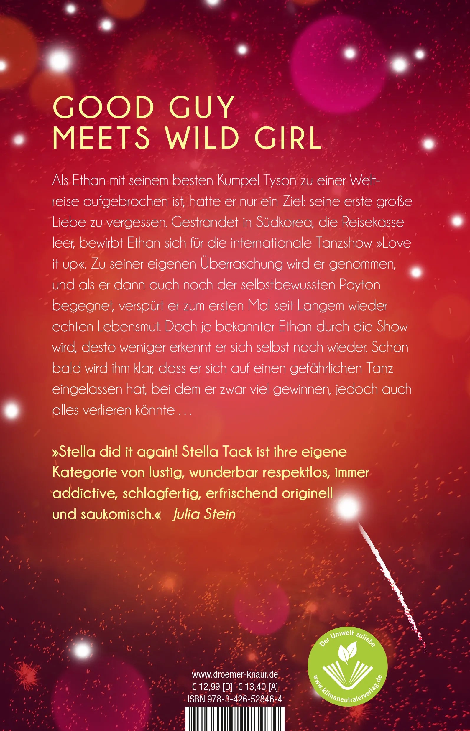 Buchrückseite von 'Love it up' mit Klappentext - Paperback