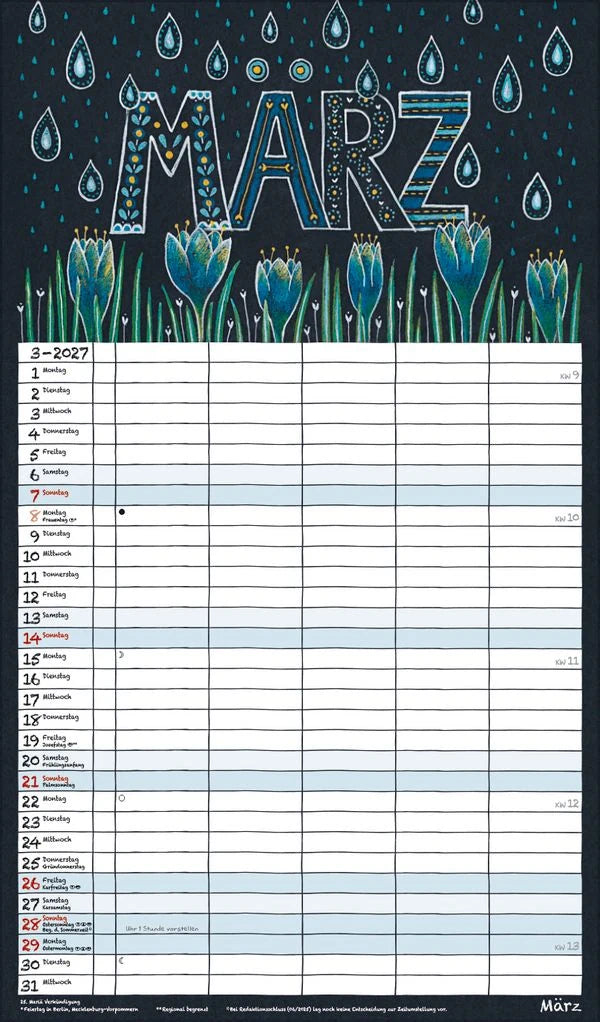 Lovely Chalk Timer 2027 – Ansicht