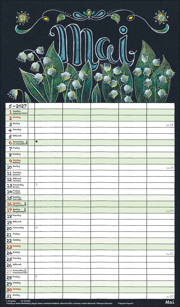Lovely Chalk Timer 2027 – Ansicht