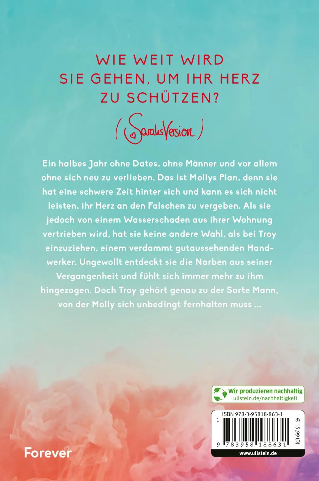 Buchrückseite von 'Lovely Mistake' mit Klappentext - Paperback