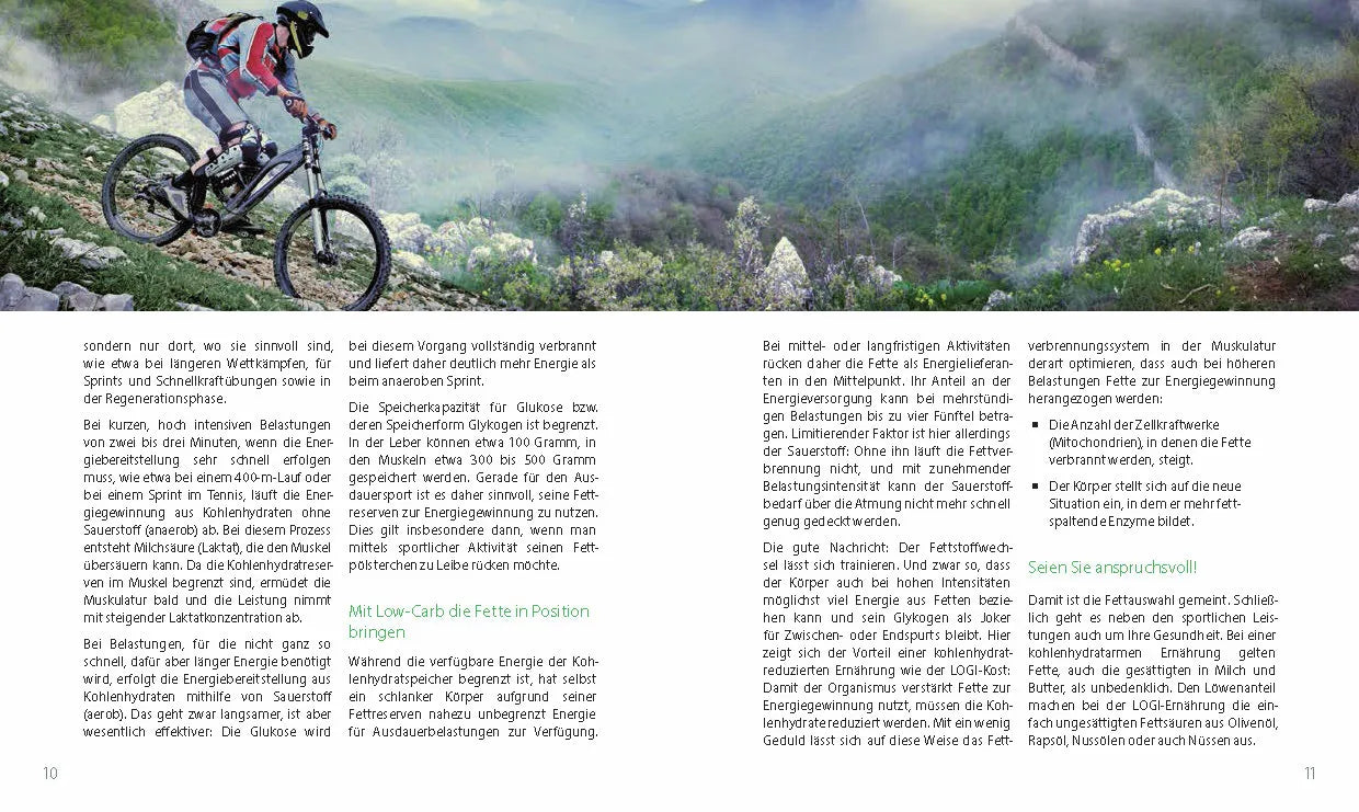 Innenansicht von 'Low-Carb für Sportler' - Taschenbuch