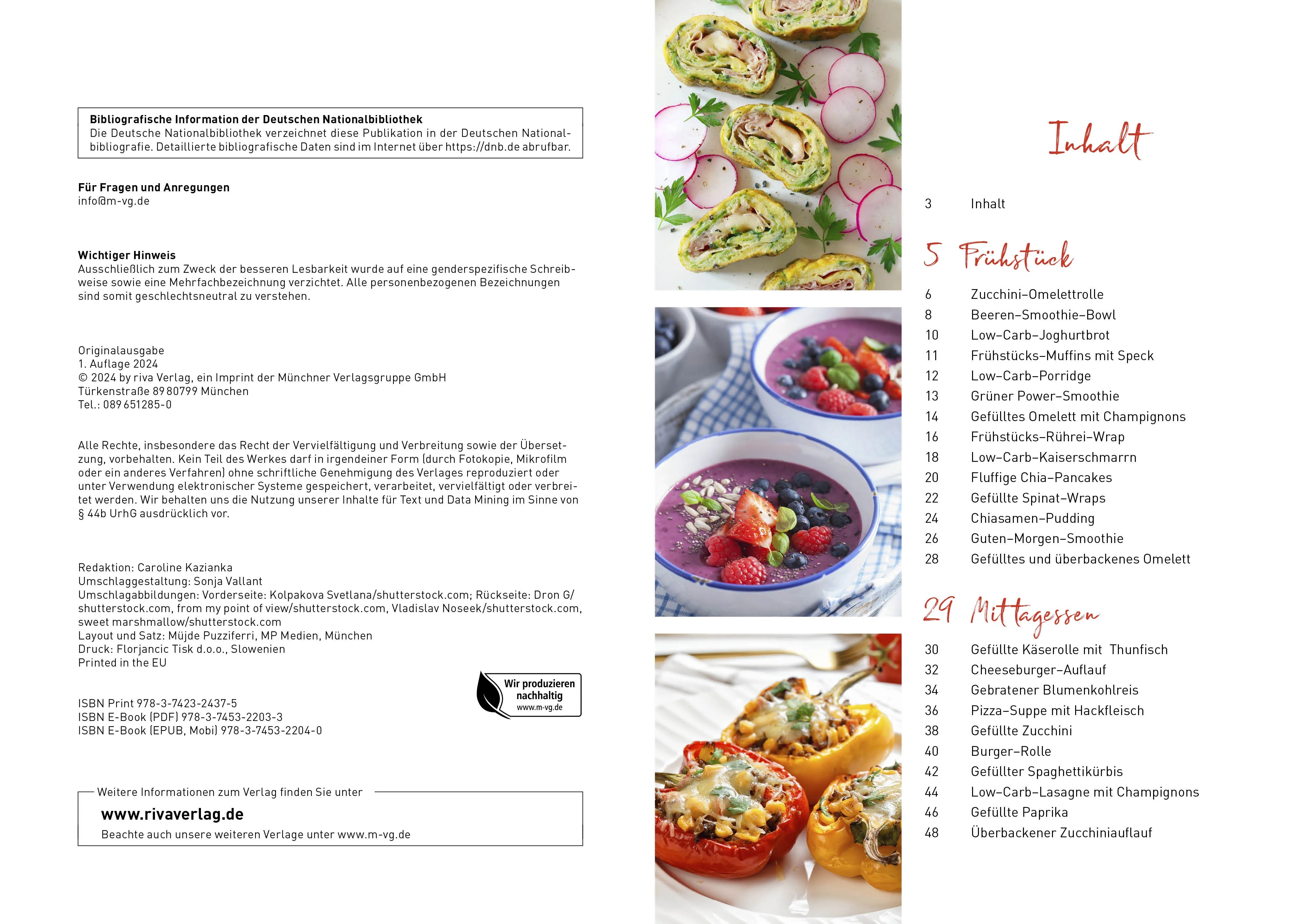 Innenansicht von 'Low Carb – Low Budget' - Taschenbuch