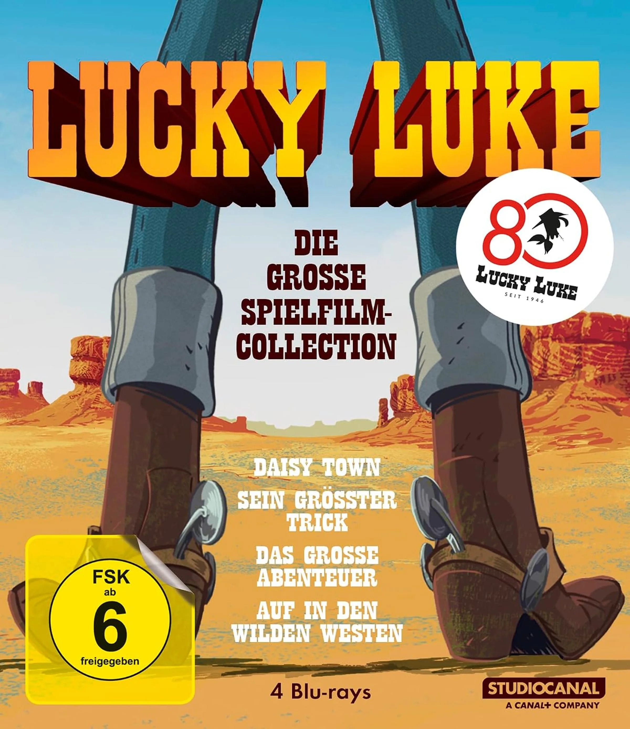 Blu-ray-Cover: Lucky Luke: Die große Spielfilm-Collection. Regie: Pierre Watrin