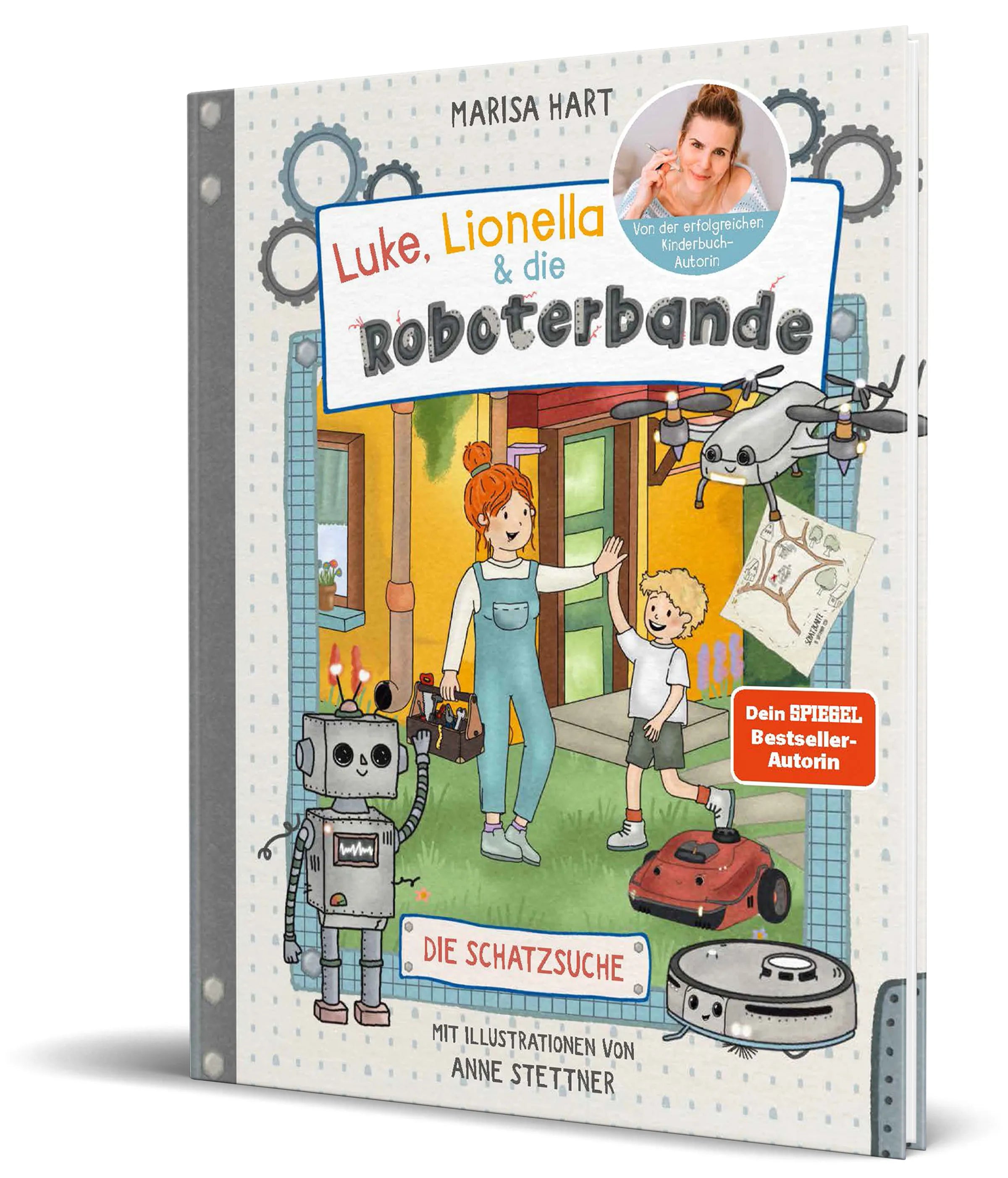 Buchcover von 'Luke, Lionella & die Roboterbande. Die Schatzsuche' - Gebundene Ausgabe von Marisa Hart