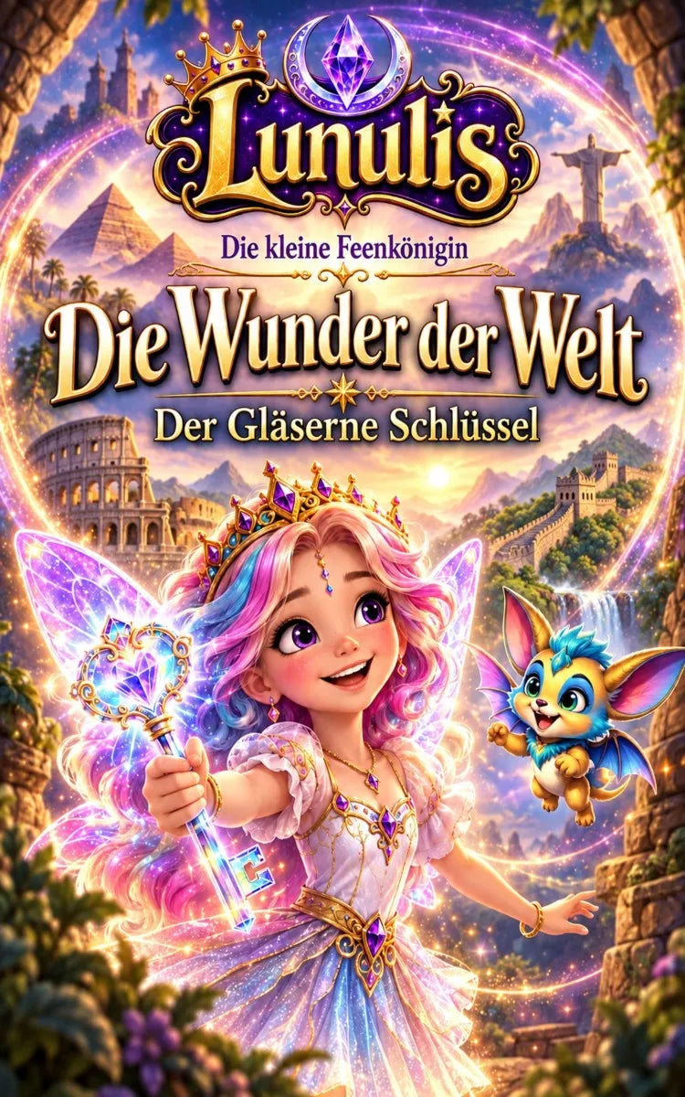 Cover: Lunulis: Die kleine Feenkönigin, die Lunulis und die Wunder der Welt - Der Gläserne Schlüssel (E-Book) von Stefanie Markendorf