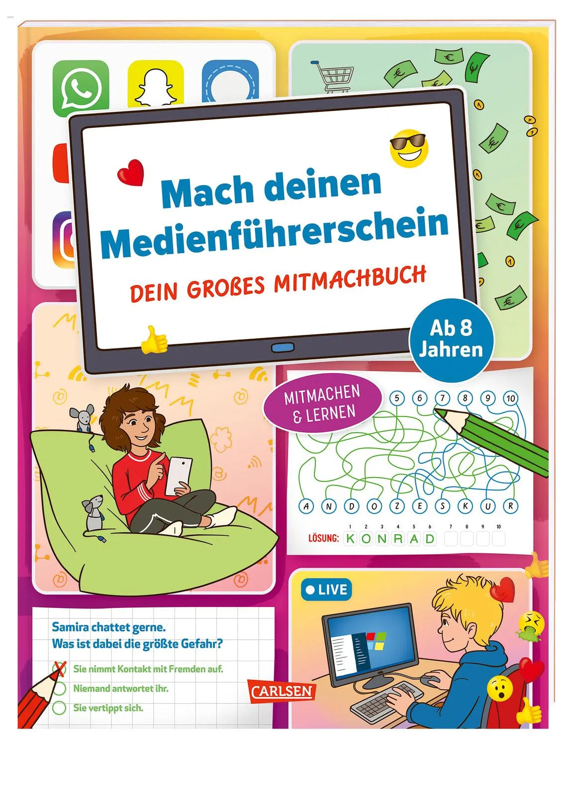 Buchcover von 'Mach deinen Medienführerschein: Dein großes Mitmachbuch' - Taschenbuch von Thomas Feibel