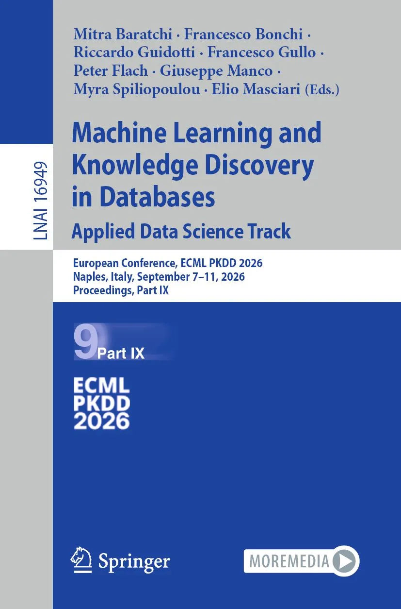 Cover: Machine Learning and Knowledge Discovery in Databases. Applied Data Science Track (E-Book) von Mitra Baratchi