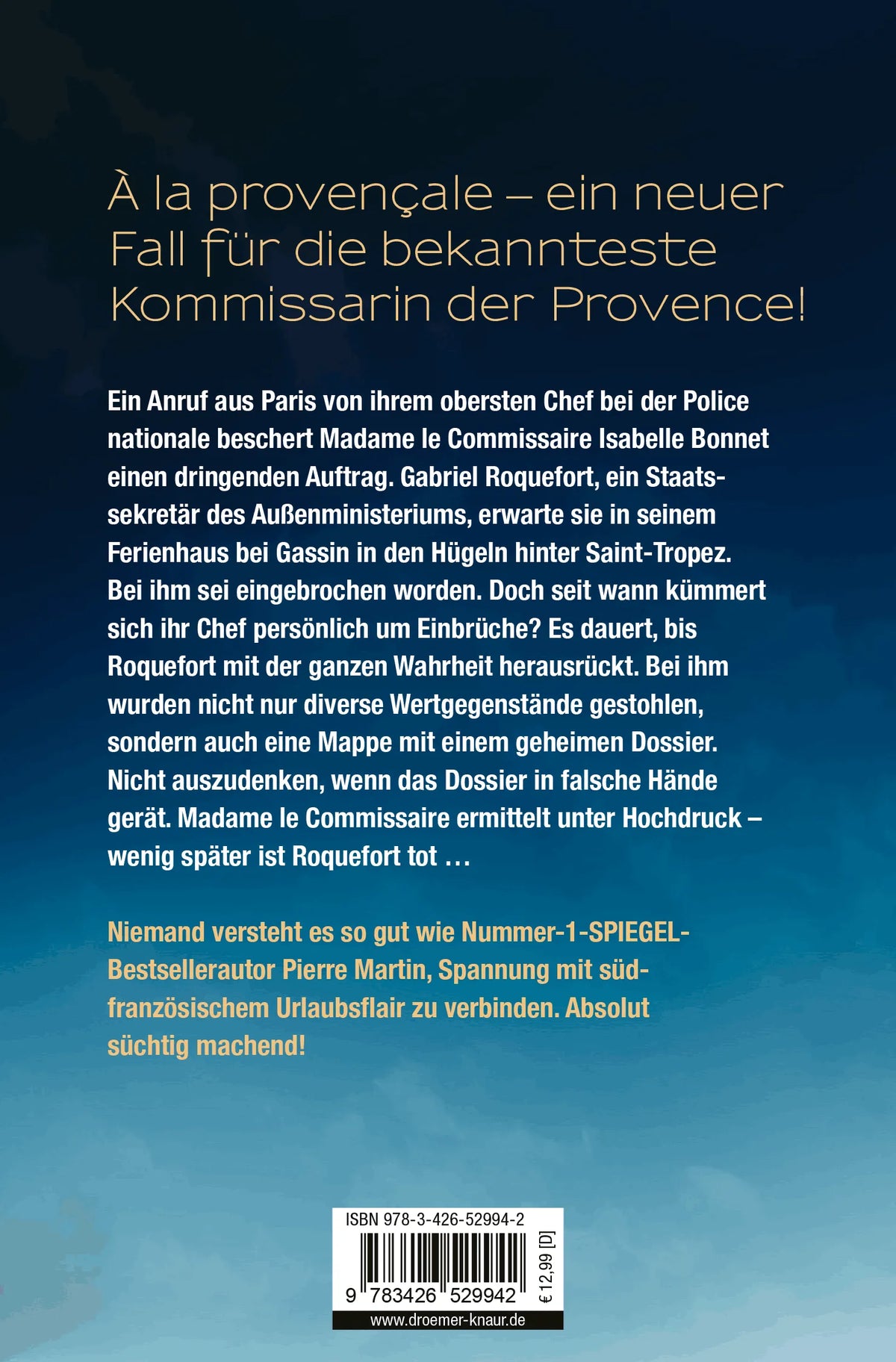 Rückseite: Madame le Commissaire und das geheime Dossier (Taschenbuch)