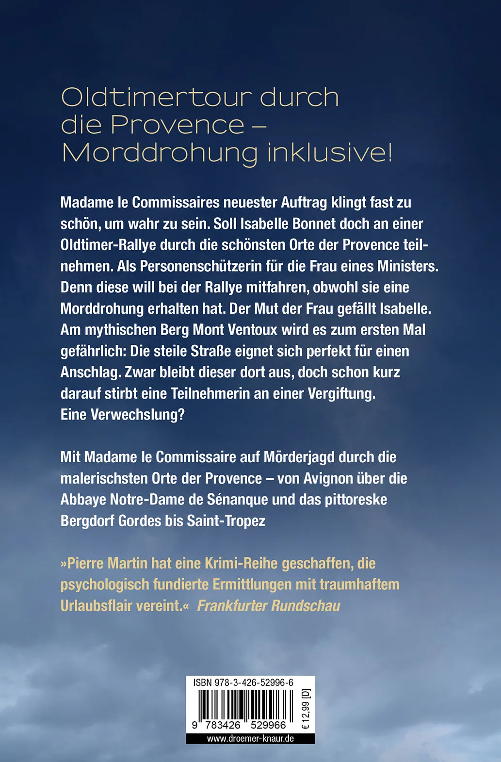 Rückseite: Madame le Commissaire und die tödliche Rallye (Taschenbuch)