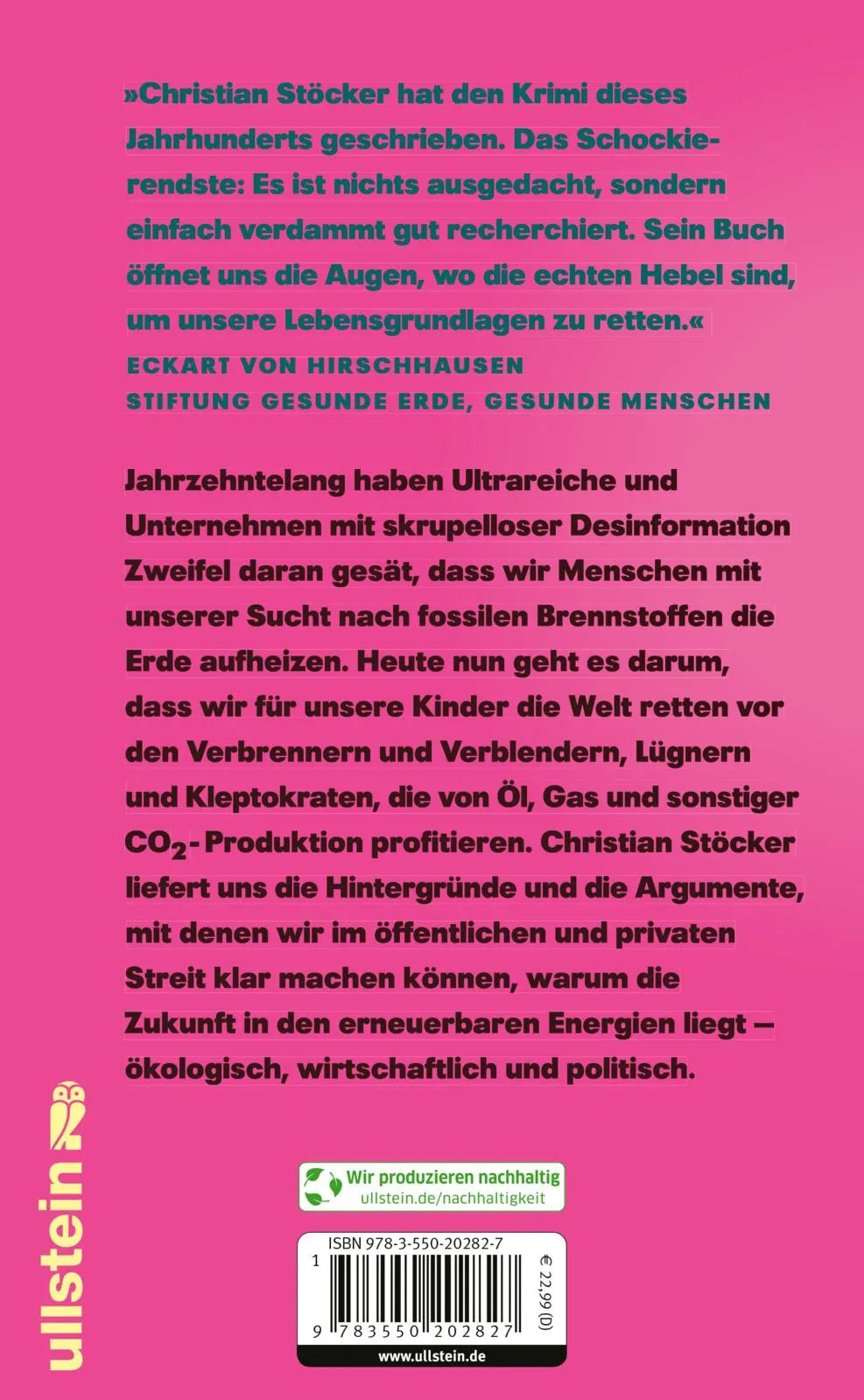 Buchrückseite von 'Männer, die die Welt verbrennen' mit Klappentext - Gebundene Ausgabe