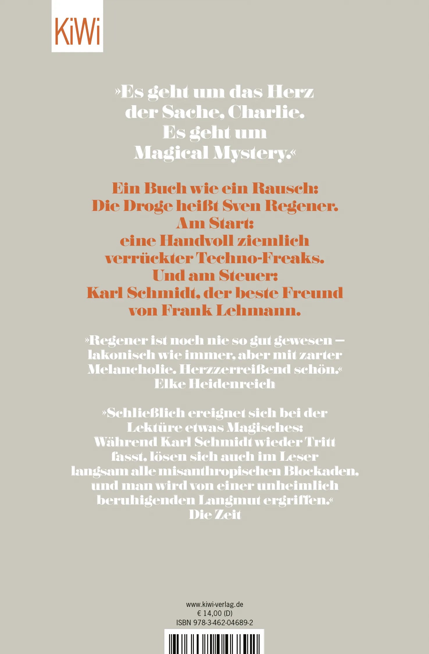 Buchrückseite von 'Magical Mystery oder: Die Rückkehr des Karl Schmidt' mit Klappentext - Taschenbuch