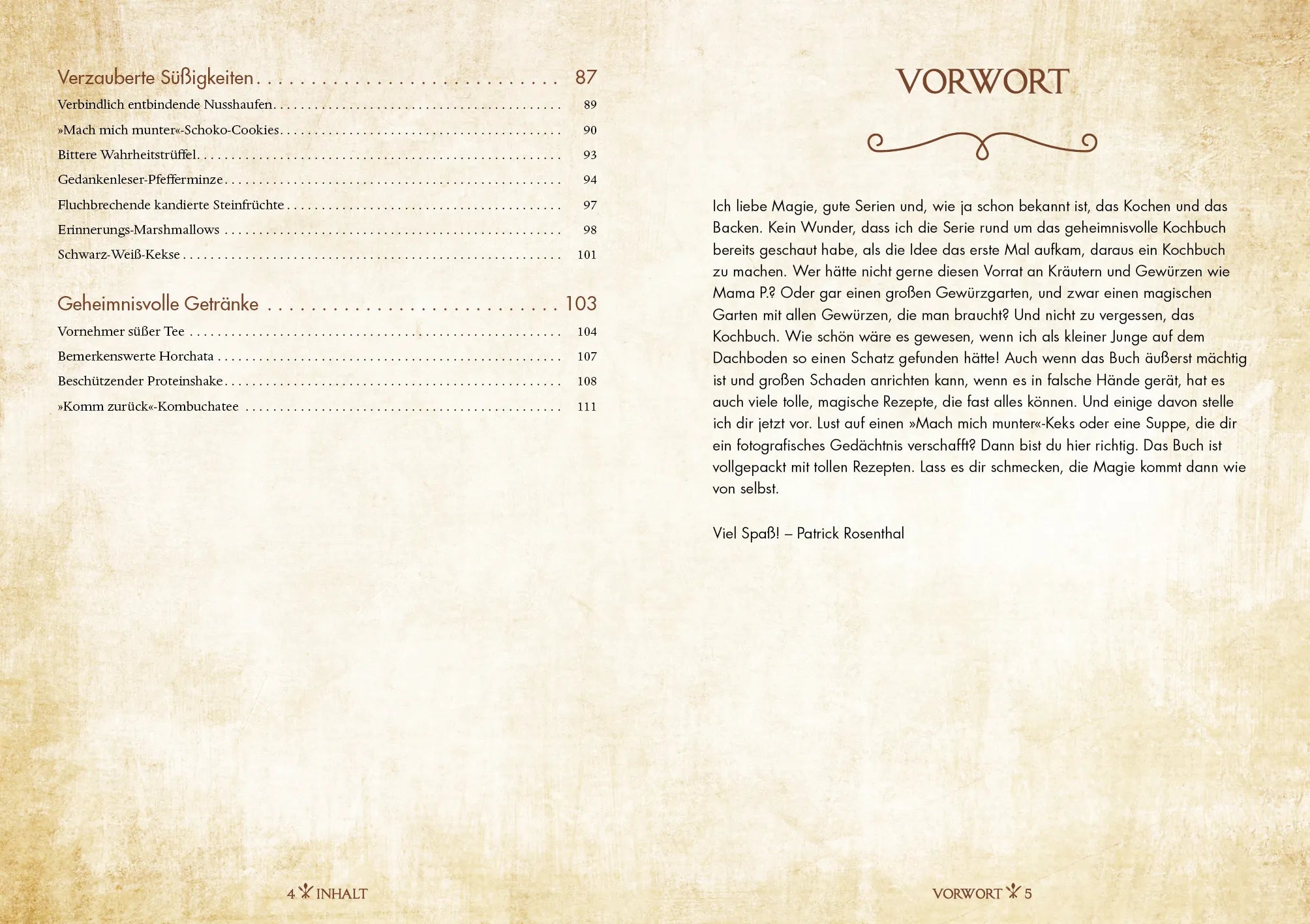 Innenansicht von 'Magische Rezepte aus dem geheimnisvollen Kochbuch' - Gebundene Ausgabe