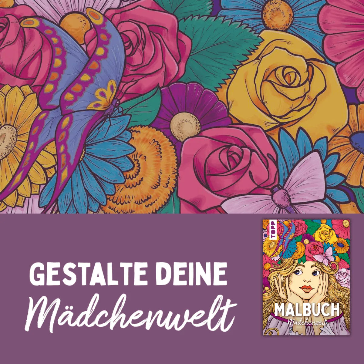 Detailansicht: Malbuch Mädchenzeit (Taschenbuch)