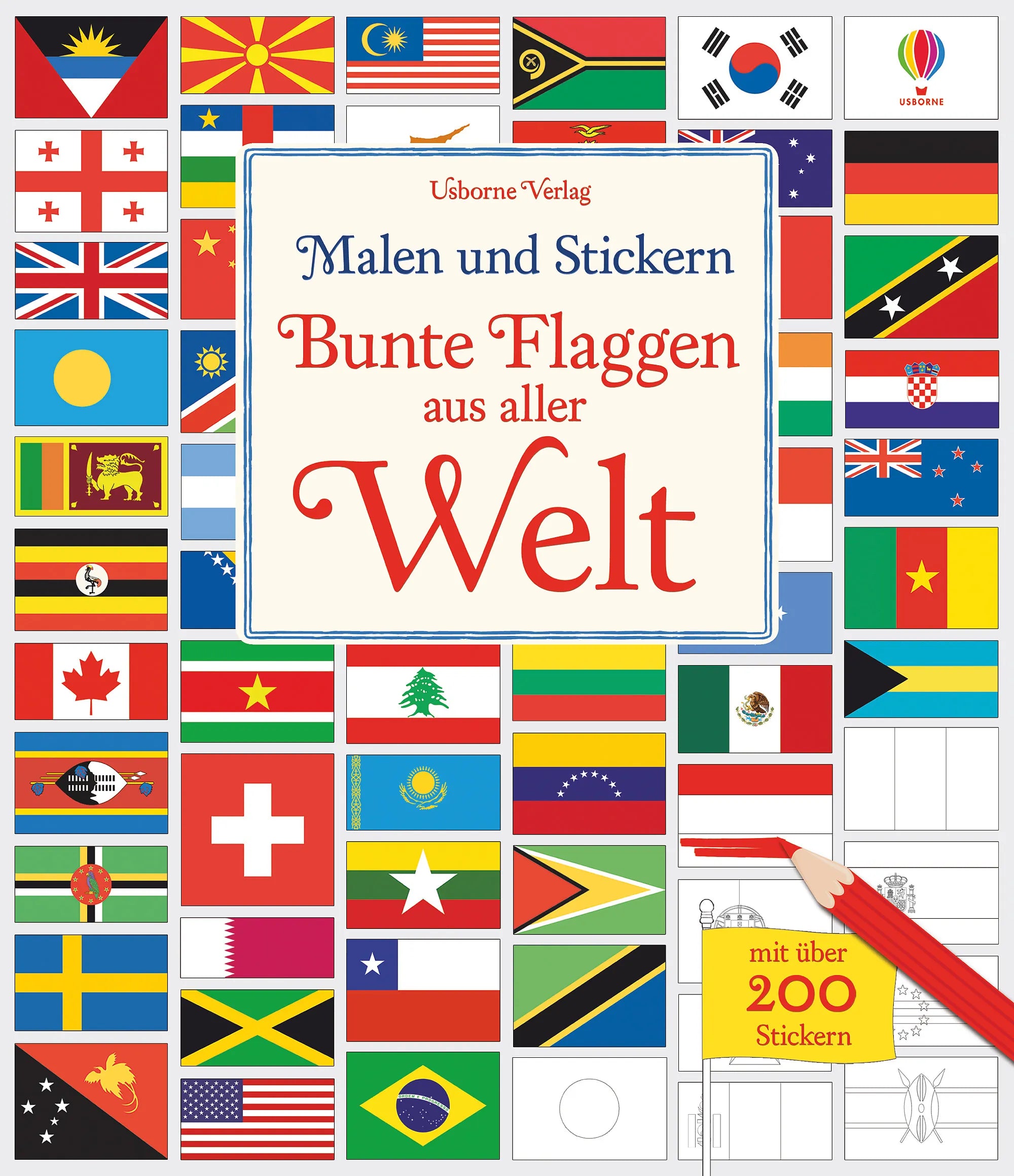 Buchcover von 'Malen und Stickern: Bunte Flaggen aus aller Welt' - Taschenbuch von Susan Meredith