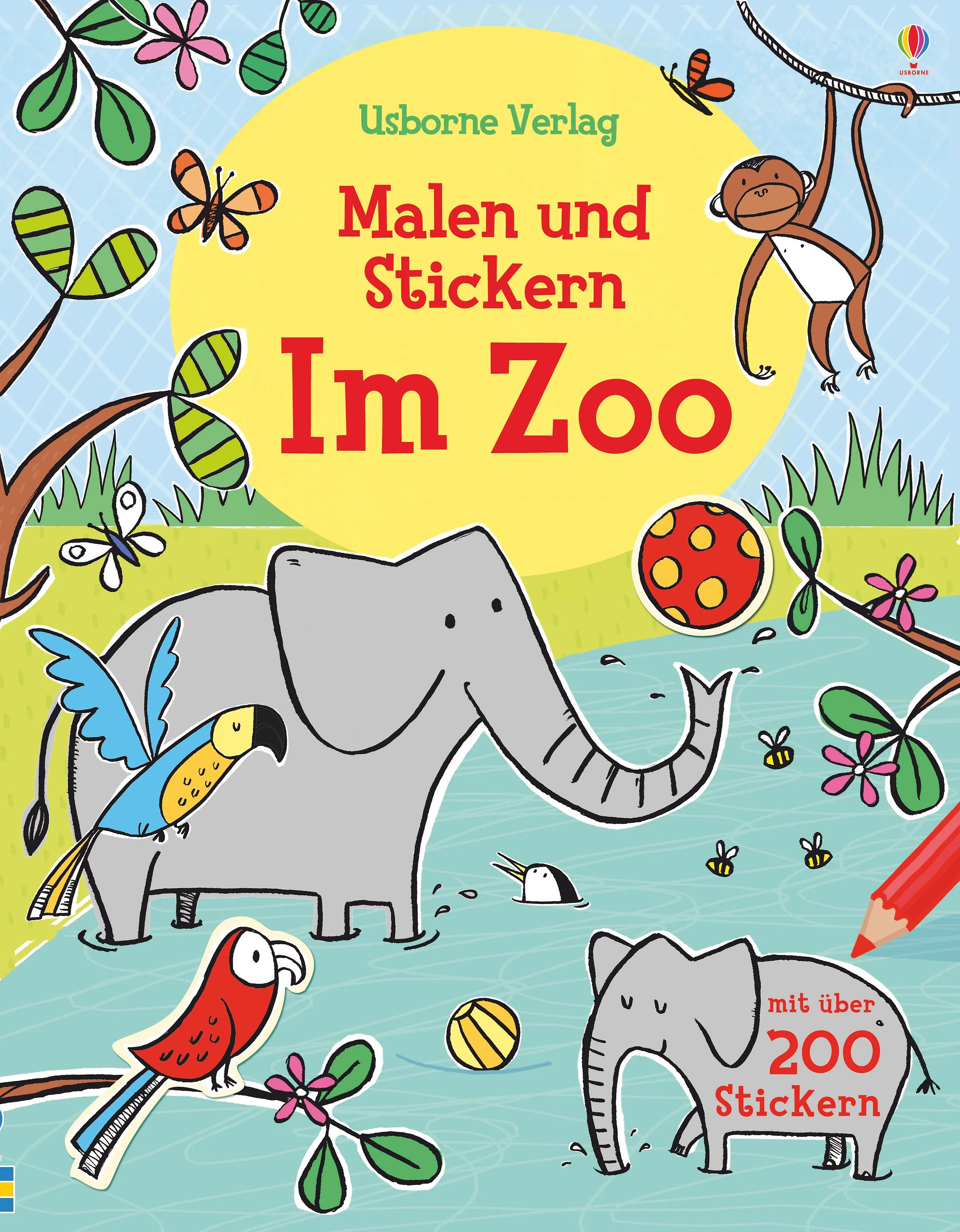 Buchcover von 'Malen und Stickern: Im Zoo' - Taschenbuch von Jessica Greenwell