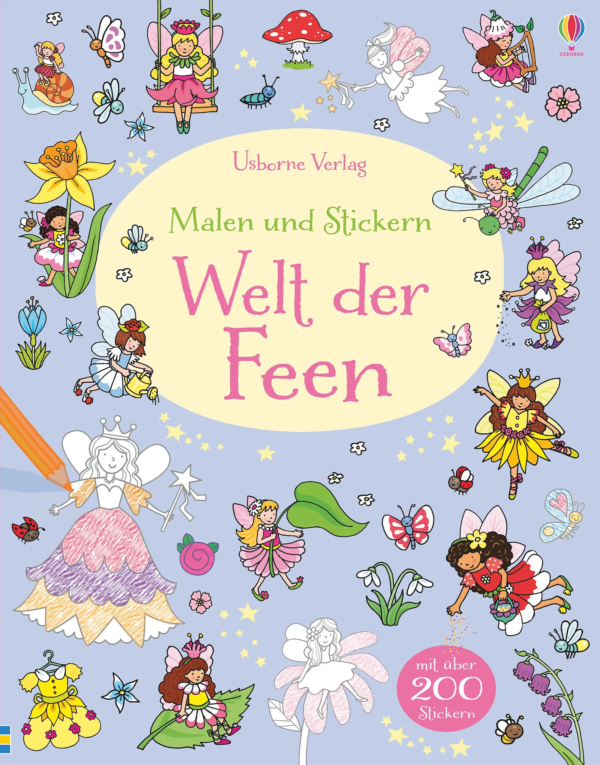 Buchcover von 'Malen und Stickern: Welt der Feen' - Taschenbuch von Jessica Greenwell