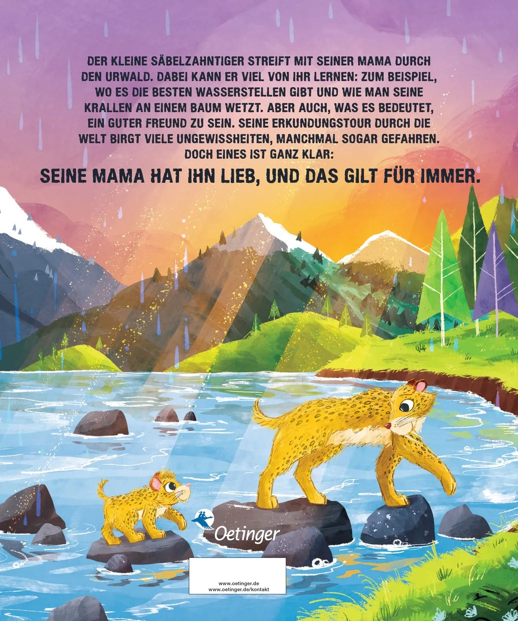 Buchrückseite von 'Mama hat mich lieb' mit Klappentext - Gebundene Ausgabe