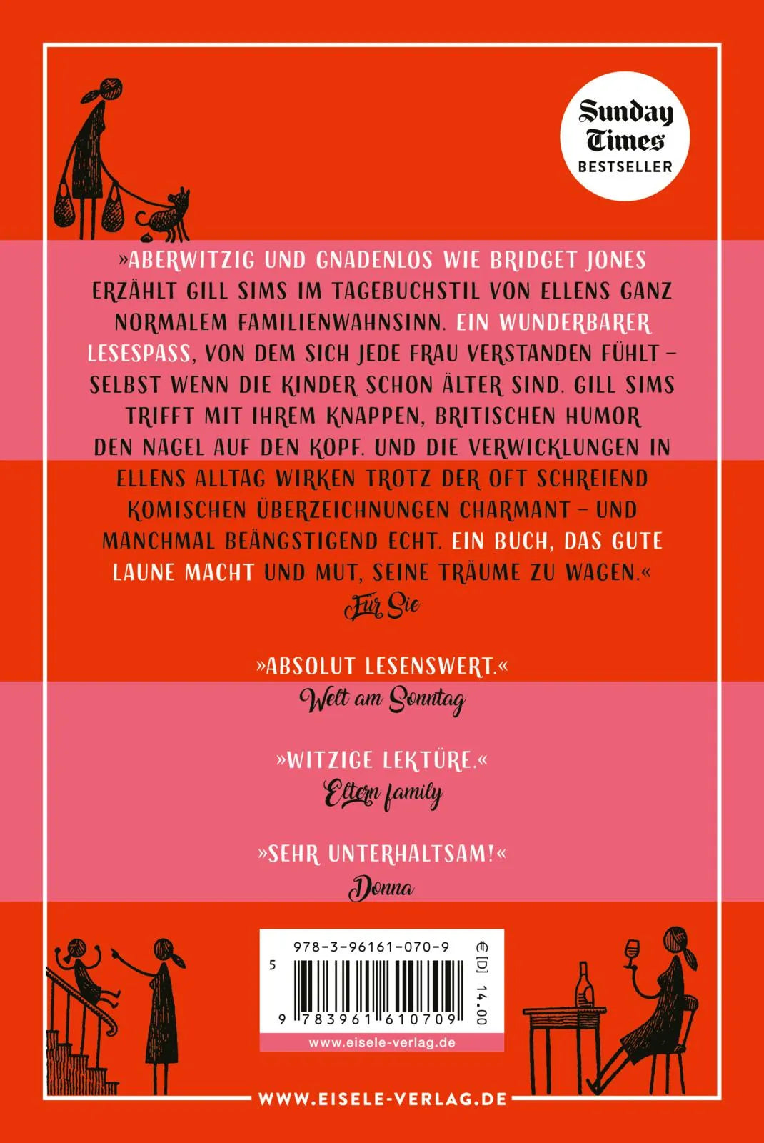 Buchrückseite von 'Mami braucht 'nen Drink' mit Klappentext - Taschenbuch