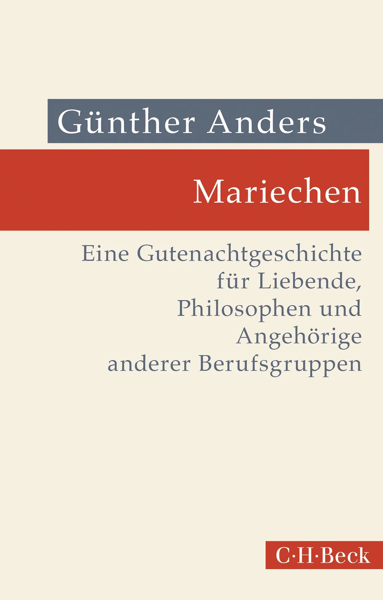 Buchcover von 'Mariechen' - Taschenbuch von Günther Anders