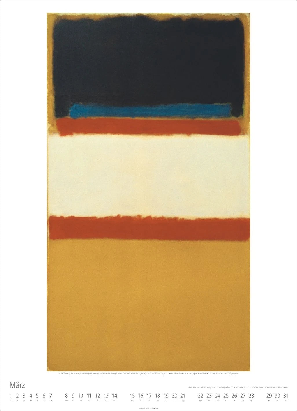 Mark Rothko Kalender 2027 – Ansicht