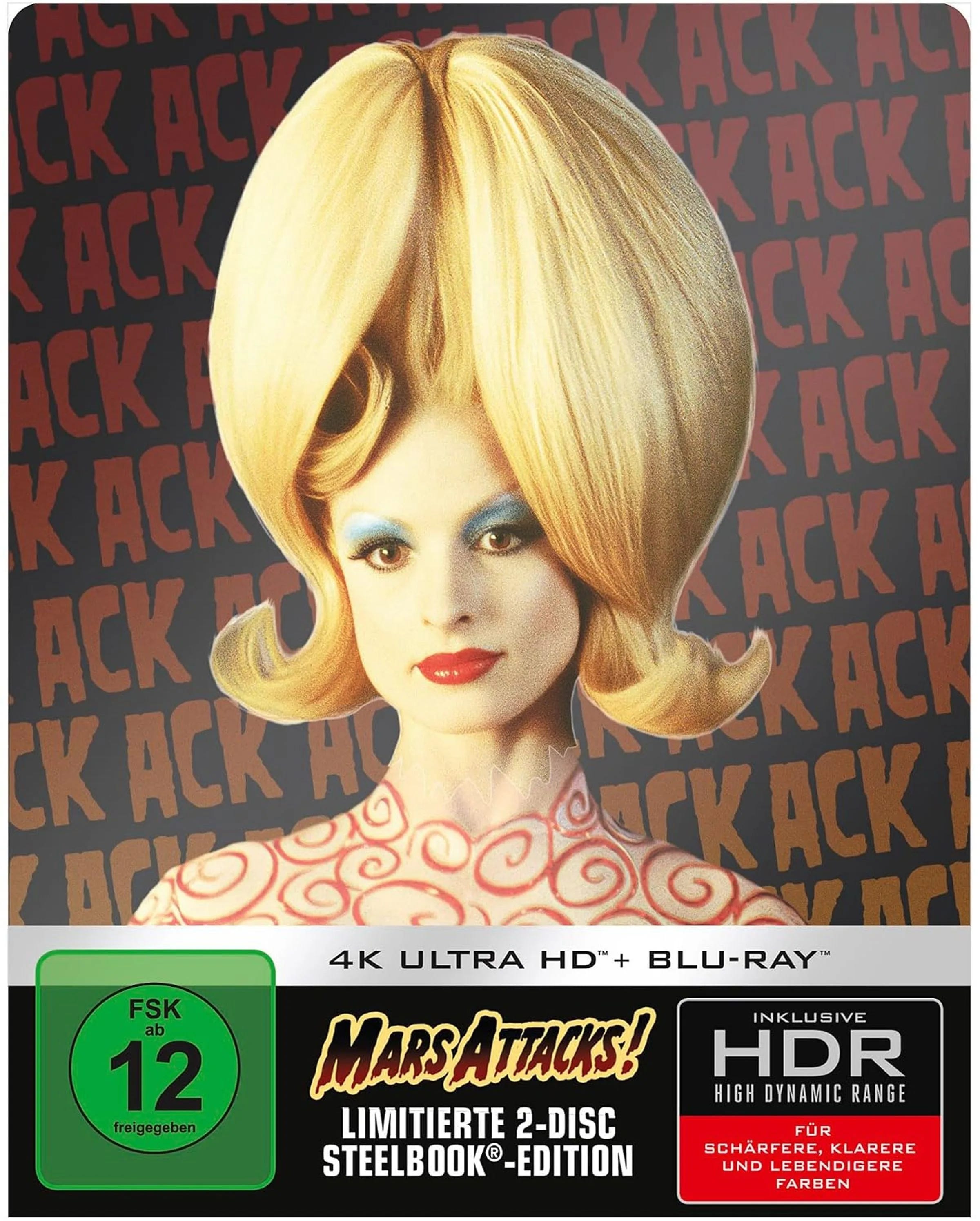 4K UHD Blu-ray-Cover: Mars Attacks. Regie: Tim Burton