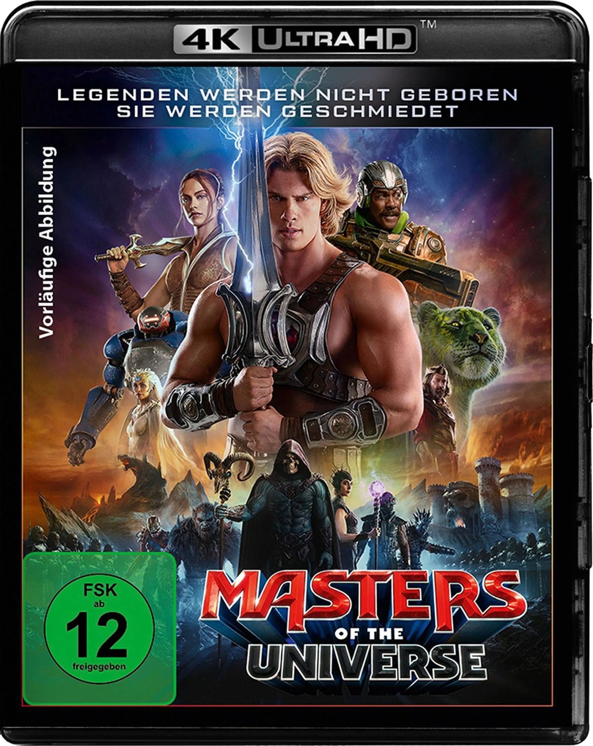 4K UHD Blu-ray-Cover: Masters of the Universe. Regie: Travis Knight. Vorläufiges Cover - Platzhalterbild