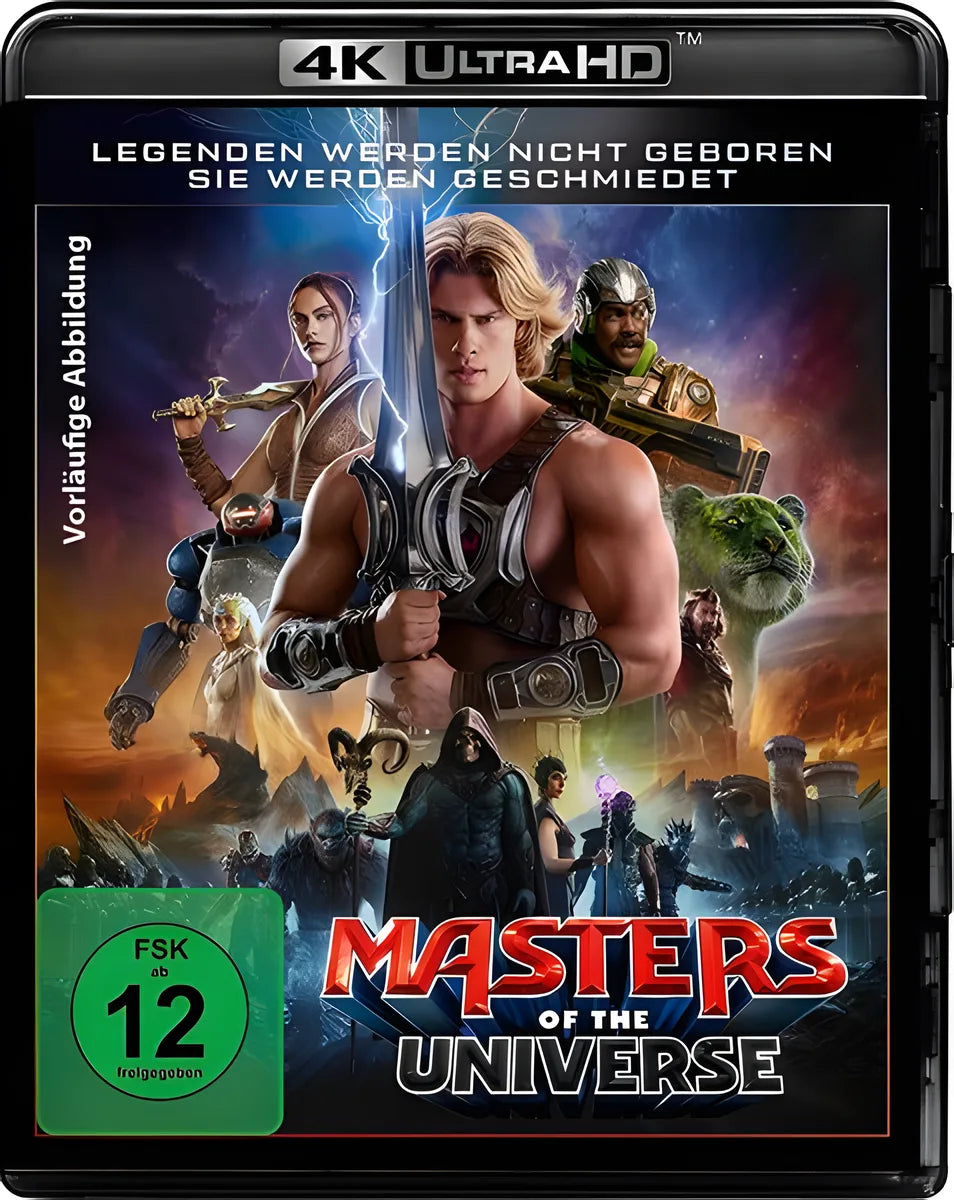4K UHD Blu-ray-Cover: Masters of the Universe. Regie: Travis Knight. Vorläufiges PLAION-Cover; finale Abbildung folgt