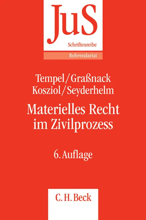 Buchcover von 'Materielles Recht im Zivilprozess' - Taschenbuch von Otto Tempel